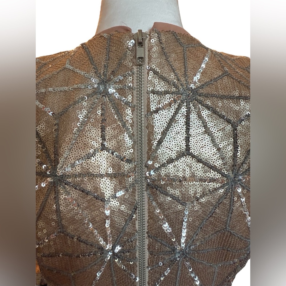 Sequined Deep-V Dress by Harlyn, Retail $599 - Picture 5 of 8